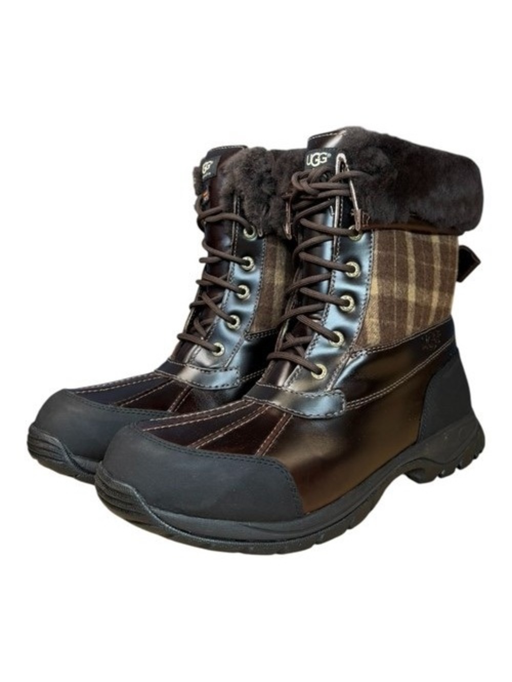 UGG Butte Plaid 3254 Winter Boots, Men's Sz 10